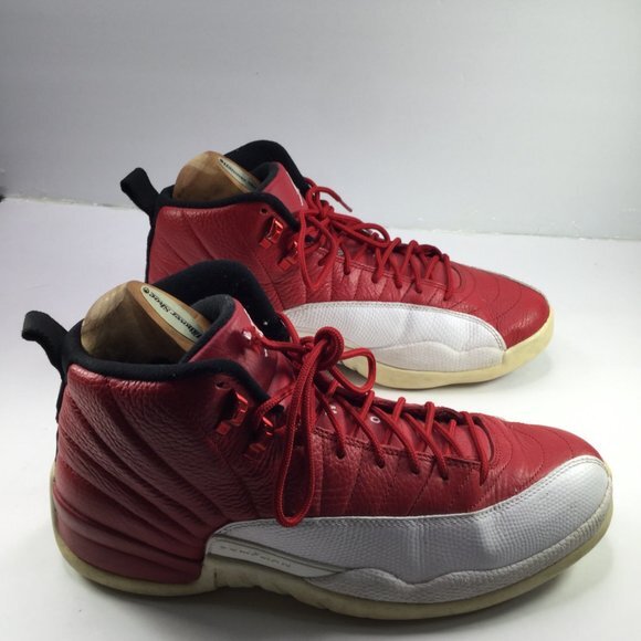 Air Jordan 12 Retro Sneakers Men Size 11 Gym Red White 130690-600 High Top